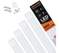 paul russells 6ft LED Batten Light, Ceiling Fitting Tube Light, 6500K Daylight, 60W, 6600 Lumens, Light for Office, Bathroom, Kitchen, Garage, Warehouse Fluorescent Lighting Replacement, 2 Packs