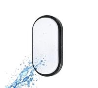 Paul Russells 8W Oval LED Bulkhead Light - Wall Mounted Outdoor Fixture with Black Trim, IP54 Waterproof, 650LM, 6500K Daylight White, Perfect for Bathroom, Kitchen, Hallway, Garden and ceiling 1 Pack