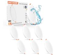 paul russells Bathroom Spot Lights Ceiling, 12W LED Round Panels 3 CCT Light, 1200LM, 3000K,4000K,6500K, Led Downlights spotlights for Ceiling, Panel Lighting (Non-Dimmable), 6 Pack
