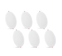paul russells Bathroom Spot Lights Ceiling, 24W LED Round Panels 3 CCT Light, 2400LM, 3000K,4000K,6500K, Led Downlights spotlights for Ceiling, Panel Lighting (Non-Dimmable), 6 Pack