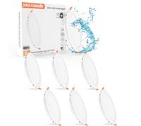 paul russells Bathroom Spot Lights Ceiling, 9W LED Round Panels 3 CCT Light, 900LM, 3000K,4000K,6500K, Led Downlights spotlights for Ceiling, Panel Lighting (Non-Dimmable), 6 Pack