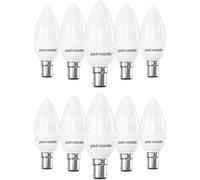 Paul Russells C35 Led Candle B15 Bulb, 6.5W 60W Eq, 806Lm, 6500K Daylight, Frosted, Non-Dimmable, 10 Pack