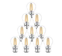 paul russells Dimmable Filament Golf Ball LED Bulbs, Bayonet Cap, B22, BC, 4.5Watt 470LM G45 40w Equivalent, Mini Globe 2700K Warm White, Energy Saving, Decorative Chandelier Lamps, Pack of 10