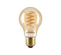 paul russells Dimmable Spiral LED Filament GLS Bulb, E27 4W (25W Equivalent) - 250LM, 1800K Vintage Extra Warm White Amber Light, 330° Beam Angle, Decorative Edison Screw A60 Lamp - Pack of 1