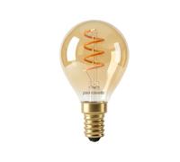 paul russells Dimmable Spiral LED Filament Small Edison Screw Golf Ball Bulb, E14 2.5W (15W Equivalent) - 135LM, 1800K Extra Warm SES Amber Light, G45 Decorative Vintage Lamp - Pack of 1