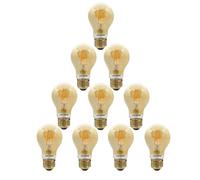 paul russells E27 Edison Screw LED Filament - 7Watt 50W Equivalent 680LM Lumens 2200K ES Standard GLS A60 - Amber Bright Energy Saving Light Non-Dimmable - Extra Warm White Bulbs - Pack of 10