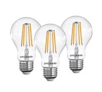paul russells E27 Edison Screw LED Filament - 7Watt 60W Equivalent 806LM Lumens 2700K ES Standard GLS A60 - Super Bright Energy Saving Light Non-Dimmable - Warm White Bulbs - Pack of 3