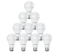 paul russells E27 Edison Screw LED Light, 13W = 100W Equivalent Bulbs, 1521 Lumens, 6500K Standard ES A60 LED GLS - Bright Large Energy Saving Non-Dimmable Lightbulbs, Daylight Frosted, Pack of 10