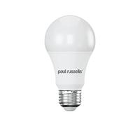 paul russells E27 Edison Screw LED Light, 13W = 100W Equivalent Bulbs, 1521LM Lumens, 4000K Standard ES A60 LED GLS, Natural Large Energy Saving Non-Dimmable Lightbulbs, Cool White Frosted, Pack of 1