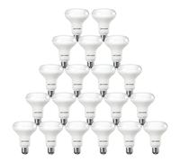 paul russells E27 Spotlight 11W LED Reflector R80 Light Edison Screw, 75w Equivalent Bulb, 1050 Lumen, 4000K Cool White, Frosted 120° Beam Angle ES Energy Saving Non-Dimmable Lightbulbs, Pack of 20