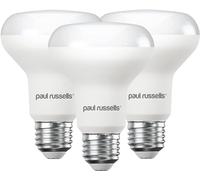 paul russells E27 Spotlight 11W LED Reflector R80 Light Edison Screw, 75w Equivalent Bulb, 1050 Lumen, 2700K Warm White, Frosted 120° Beam Angle ES Energy Saving Non-Dimmable Lightbulbs, 3 Pack