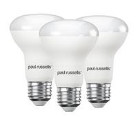 paul russells E27 Spotlight 8.5W LED Reflector R63 Light Edison Screw, 60W Equivalent Bulb, 806 Lumen, 6500K Daylight, Frosted 120° Beam Angle ES Energy Saving Lightbulbs, 3 Pack