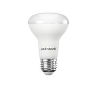 paul russells E27 Spotlight 8W LED Reflector R63 Light Edison Screw, 40w Equivalent Bulb, 710 Lumen, 6500K Daylight, Frosted 120° Beam Angle ES Energy Saving Lightbulbs, Pack of 1