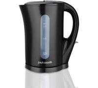 paul russells Electric Plastic Kettle, 2200W 1.7L, Hot water dispenser, Black Boil-Dry Protection, Auto Shut off Stirx Control