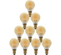 Paul Russells G45 Led Filament Golf Ball E14 Bulb, 4.5W 35W Eq, 400Lm, 2200K Extra Warm White, 10 Pack