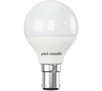 paul russells LED Light Small Bayonet Cap B15, 60w Equivalent, 6.5W 806 Lumens LED Bulbs, 6500K Bright Daylight, Mini Globe Frosted G45 SBC Golf Ball Energy Saving (Not Dimmable) Lightbulbs, Pack of 1