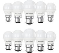 Paul Russells G45 Led Mini Globe B22 Bulb, 4.9W 40W Eq, 470Lm, 4000K Cool White, Frosted, Non-Dimmable, 10 Pack