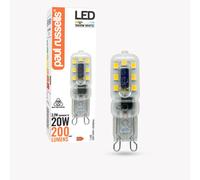 paul russells LED Bulbs, 2.2W, Warm White 3000K, 200LM, Equivalent to 20W G9 Halogen Bulbs, Non-Dimmable, Energy Saving G9 Bi-Pin Capsule Bulb, for Home Lighting Chandelier Lamp Decor, 1 Pack