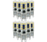 paul russells G9 LED Bulbs, 2.2W, Daylight 6500K,200LM, Equivalent to 20W G9 Halogen Bulbs, Non-Dimmable, Energy Saving G9 Bi-Pin Capsule Bulb, for Home Lighting Chandelier Lamp Decor 10 Pack