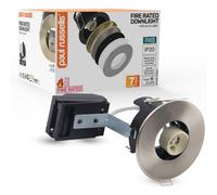 Paul Russells Gu10 Fire Rated Downlight Satin Nickel Bezel Recessed Ceiling Downlights Spotlights