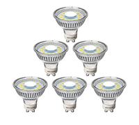 paul russells GU10 LED Bulbs, 3W 345lumens, 30Watt Equivalent GU10 Spotlight Bulbs Replacement, 100° Wide Beam, Bright Daylight 6500K, No Flickering, Energy Saving Non-Dimmable, Pack of 6