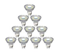 paul russells GU10 LED Bulbs, 3W 345lumens, 30Watt Equivalent GU10 Spotlight Bulbs Replacement, 100° Wide Beam, Bright Daylight 6500K, No Flickering, Energy Saving Non-Dimmable, Pack of 10