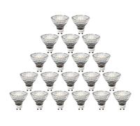 paul russells GU10 LED Bulbs, 3W 345lumens, 30Watt Equivalent GU10 Spotlight Bulbs Replacement, 100° Wide Beam, Bright Daylight 6500K, No Flickering, Energy Saving Non-Dimmable, Pack of 20