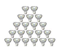 paul russells GU10 LED Bulbs, 4W 450lumens, 35Watt Equivalent GU10 Spotlight Bulbs Replacement, 100° Wide Beam, Bright Warm White 2700K, No Flickering, Energy Saving Non-Dimmable, Pack of 20