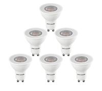 paul russells GU10 LED Bulbs, 5W 450lumens, 60Watt Equivalent, GU10 Spotlight Bulbs Replacement, 36° Narrow Beam, Bright Daylight 6500K, No Flickering, Energy Saving Non-Dimmable, Pack of 6