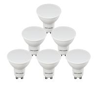 paul russells GU10 LED Bulbs, 7W 600lumens, 50Watt Equivalent, GU10 Spotlight Bulbs Replacement, 100° Wide Beam, Bright Warm White 2700K, No Flickering, Energy Saving Non-Dimmable, Pack of 6