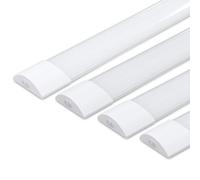 paul russells LED Batten Light 150cm, 50W 6000lm, 3000K/4000K/6500K Colour Changeable, 5ft LED Tube Lights for Kitchen Office Garage Home Lighting, Ceiling Fluorescent Strip Light Replacement, 4 Packs