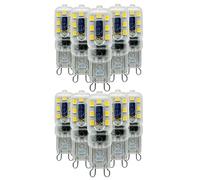 paul russells LED Bulbs, 2.2W, Daylight 6500K, 200LM, Equivalent to 20W G9 Halogen Bulbs, Non-Dimmable, Energy Saving G9 Bi-Pin Capsule Bulb, for Home Lighting Chandelier Lamp Decor, 10 Packs