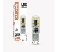 paul russells LED Bulbs, 2.2W, Warm White 3000K, 200LM, Equivalent to 20W G9 Halogen Bulbs, Non-Dimmable, Energy Saving G9 Bi-Pin Capsule Bulb, for Home Lighting Chandelier Lamp Decor, 1 Pack