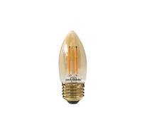 paul russells LED Candle Filament Light - 2.5W 20W Equivalent Replacement, 200LM Lumens, 2200K Extra Warm White, ES E27 Edison Screw C35 Bulbs - Energy Saving Non-Dimmable Lamps - Pack of 1