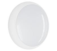 paul russells LED Ceiling & Wall Light Slimline Bulkhead, Adjust 12W/16W/20W - 120Lm/W, 3CCT 3000K/4000K/6500K, IP65, White Bezel, Modern Flush for Commercial, Hallway, Outdoor Use