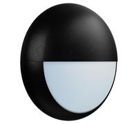 paul russells LED Ceiling & Wall Light Slimline Bulkhead, Adjust 12W/16W/20W - 120Lm/W, 3CCT 3000K/4000K/6500K, IP65, Eyelid Black Bezel, Modern Flush for Commercial, Hallway, Outdoor Use