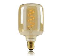 paul russells LED E27 Bulb, 4Watt = 25w Equivalent 250LM Dimmable Edison Screw Golden Tint Amber Glass Large Vase V95 Antique Light Bulbs, 1800K Warm White, Flicker-Free, Vintage Cage Lamps - 1 Pack