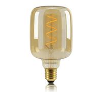paul russells LED E27 Bulb, 4Watt = 25w Equivalent 250LM Dimmable Edison Screw Golden Tint Amber Glass Large Vase V95 Antique Light Bulbs, 1800K Warm White, Flicker-Free, Vintage Cage Lamps - 1 Pack