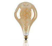 Paul Russells Led E27 Et160 Edison Bulb Filament 4.5W To 25W Equivalent 250Lm Dimmable Gold Tint Amber 1800K Extra Warm White