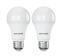 paul russells LED E27 Fitting Light Bulb, 75W Equivalent, 9.5Watt 1055 lumens, Bright Daylight 6500K, A60 ES Large Edison Screw Standard GLS Standard Energy Saving Lightbulbs, Non-Dimmable, 2 Pack