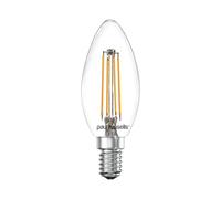 paul russells LED Filament Candle - Dimmable Small Edison Screw E14 Light Bulbs, 4.5Watt 470Lumens C35 LED Bulbs, 40w Equivalent, 2700K Warm White Dimmer SES Energy Saving Chandelier Lamps, 1 Pack