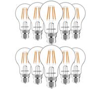 Paul Russells Led Filament Dimmable Gls Bulb, Bc B22, 12W 1521 Lumens, 100W Equivalent, 2700K Warm White, Pack Of 10