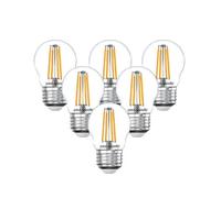 paul russells Dimmable Filament Golf Ball LED Bulbs, Edison Screw, E27, ES Cap, 4.5Watt 470LM G45 40w Equivalent, 2700K Warm White, Energy Saving, Decorative Chandelier Lamps, Pack of 6