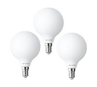 Paul Russells Led Filament Edison Screw E14 Bulb Dimmable G45 5.9W To 45W 550Lm 2700K Warm White Milky Glass Pack Of 3