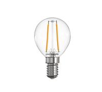 paul russells LED Filament Golf Ball Light Small Edison Screw E14, 25w Equivalent, 2.5Watt 250LM Mini Round Globe SES G45 LED Bulbs, 2700K Warm White, Energy Saving Chandelier Lightbulbs, Pack of 1