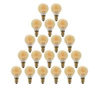 paul russells LED Filament Golf Ball Light Small Edison Screw E14, 35W Equivalent G45 Bulbs, 4.5Watt 400LM LED SES 2200K Amber Lamps, Home Ceiling Chandelier Energy Saving Lightbulbs, Pack of 20