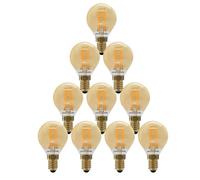 paul russells LED Filament Golf Ball Light Small Edison Screw E14, 35W Equivalent G45 Bulbs, 4.5Watt 400LM LED SES 2200K Amber Lamps, Home Ceiling Chandelier Energy Saving Lightbulbs, Pack of 10