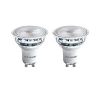 paul russells LED Glass GU10 - Dimmable Fittings Spot Lightbulbs, 4.5W 345 Lumens LED Bulbs, 50w Equivalent, Bright 2700K Warm White, Dimmer Energy Saving 38° Ceiling Spotlights, 2 Pack