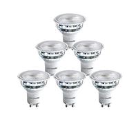 paul russells LED Glass GU10 - Dimmable Fittings Spot Lightbulbs, 4.5W 345 Lumens LED Bulbs, 50w Equivalent, Bright 6500K Daylight, Dimmer Energy Saving 38° Ceiling Spotlights, 6 Pack