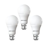 paul russells B22 Bayonet Cap LED Light, 13W = 100W Equivalent Bulb, 1521 Lumens, 2700K Standard BC A60 LED GLS, Bright Large Energy Saving Non-Dimmable Lightbulbs - Warm White Frosted - 3 Pack
